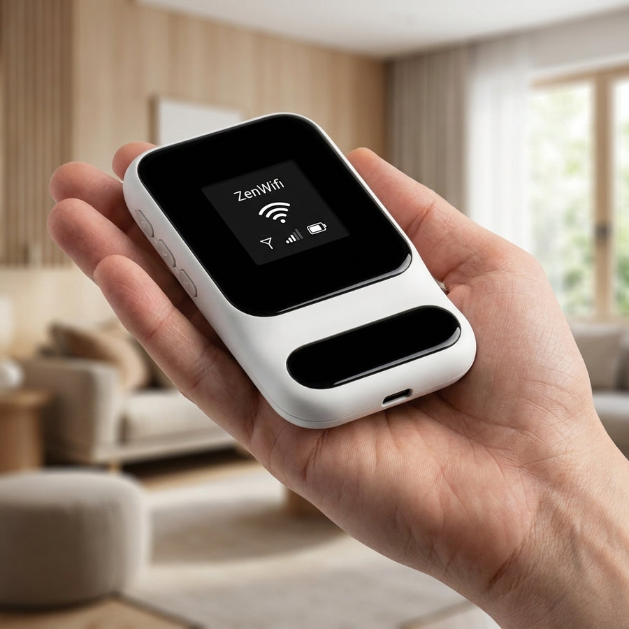ZenWifi tenu dans la main, taille de poche
